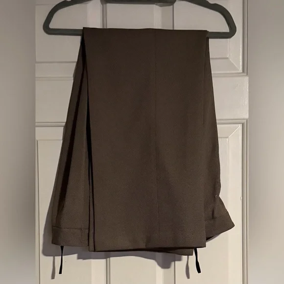 Kasper 2 Piece Tan & Black Print Pant Suit Women Size 14 Business Classic - Picture 4 of 12